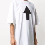 BALENCIAGA T-shirt (White) Arrow Print Short – Sleeved T-shirt