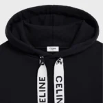 CELNE Sweatshirt (Black) / LOOSE HOODED SWEATSHIRT IN COTTON FLEECE
