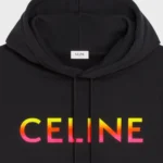 CELNE Sweatshirt (Black) / LOOSE CELINE HOODIE IN COTTON FLEECE