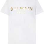 Balmain Tshirt (White) / logo print T-shirt