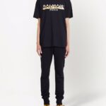 Balmain Tshirt (Black) / foil logo-print T-shirt