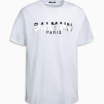 Balmain Tshirt (White) / foil logo-print T-shirt