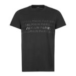 Balmain T-shirt (Black) / Logo Print Crew- Neck T-shirt