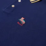 GUCCI Tshirt (Blue) cat patch piqué polo shirt