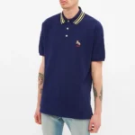 GUCCI Tshirt (Blue) cat patch piqué polo shirt