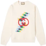 GUCCI Sweatshirt (White) / Interlocking G Star Flash sweatshirt