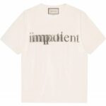 GUCCI Tshirt (White) / Slogan Print T-shirt