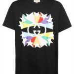 GUCCI Tshirt (Black) / Interlocking G Star Burst print T-shirt