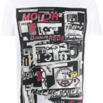 Dsquared2 Tshirt (White) / Grafitti Motor Print T-shirt