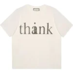 GUCCI Tshirt (White) / Oversized think / thank T-shirt