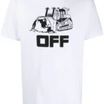 OFF-WHTE Tshirt (White ) / Logo – Print short – sleeved T-shirt