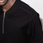 GIVENCHY PARIS Tshirt (Black) / ZIPPED POLO SHIRT IN COTTON