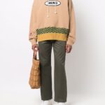 PALM ANGELS Sweatshirt (Brown) / x Missoni patch-detail knitted hoodie