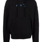 OFF-WHITE Sweatshirt (Black) / Liquid Mirko-print hoodie