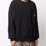 Dolce&Gabbana Sweatshirt (Black) / logo-plaque long-sleeve sweatshirt