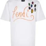 FENDI Tshirt (White) / x Noel Fielding logo-embroidered T-shirt
