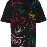 FENDI Tshirt (Black) / x Noel Fielding logo-lettering T-shirt