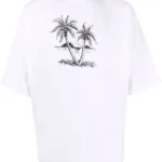 PALM ANGELS T-shirt (White) / T-Shirt mit Palmen-Print