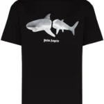 PALM ANGELS Tshirt (Black) / shark-print T-shirt