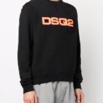 DSQUARED2 Sweatshirt (Black) / logo-print jersey sweatshirt