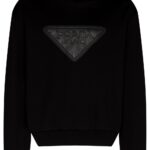 PRADA Sweatshirt (Black) / triangle logo patch hoodie