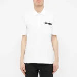 Givenchy Tshirt (White) / contrast appliqué detail polo shirt