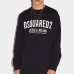 DSQUARED2 Sweatshirt (Black) / logo-print sweatshirt