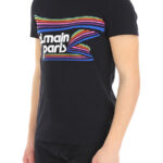 Balmain T-shirt (Black) / Flocked Logo -T-shirt