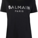Balmain – Metallic-logo button-embellished T-shirt