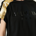 Balmain – Metallic Logo Print T-shirt