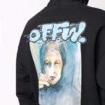 OFF-WHITE Sweatshirt (Black) / Liquid Mirko-print hoodie