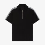 GIVENCHY PARIS Tshirt (Black) / ZIPPED POLO SHIRT WITH TAG EFFECT 4G GIVENCHY