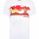 Dsquared2 Tshirt (White) / Wild west print