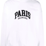 Balenciaga – Paris logo embroidered hoodie