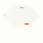 Heron Preston – стиль logo-embroidered cropped T-shirt